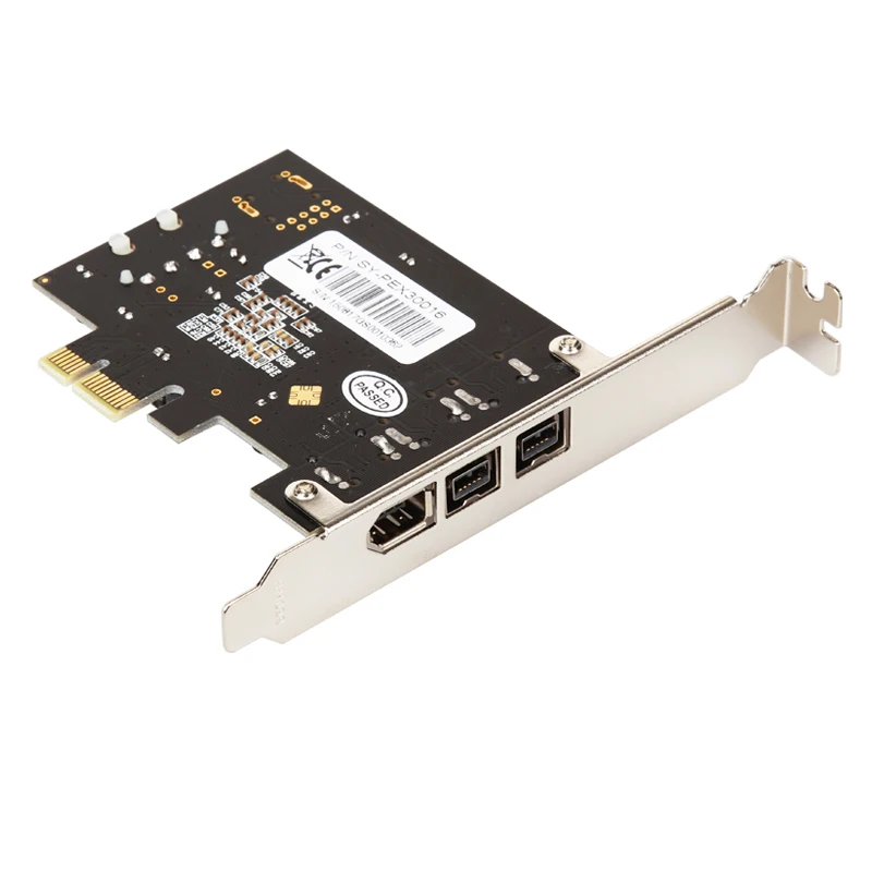 Чипсет TI2213 1394 Карта видеозахвата PCI Express на 2 порта 1394b + 1 порт 1394a адаптер шины FireWire