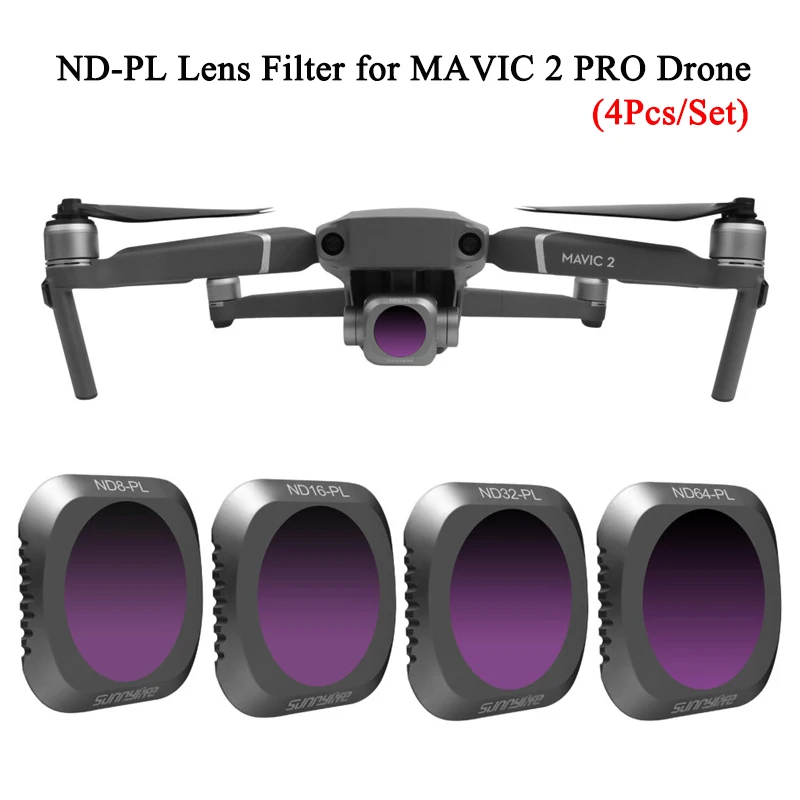 

4pcs/set ND8-PL ND16-PL ND32-PL ND64-PL Lens Filter for DJI MAVIC 2 PRO Drone