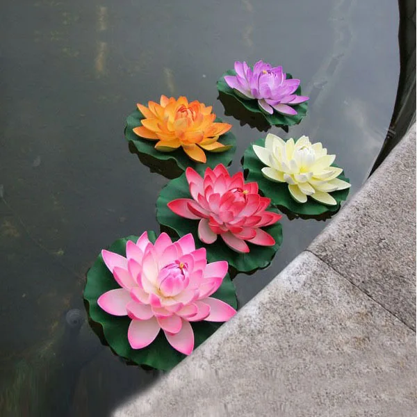 DIA28cm Large artificial lotus flower water lily water for wedding Pool