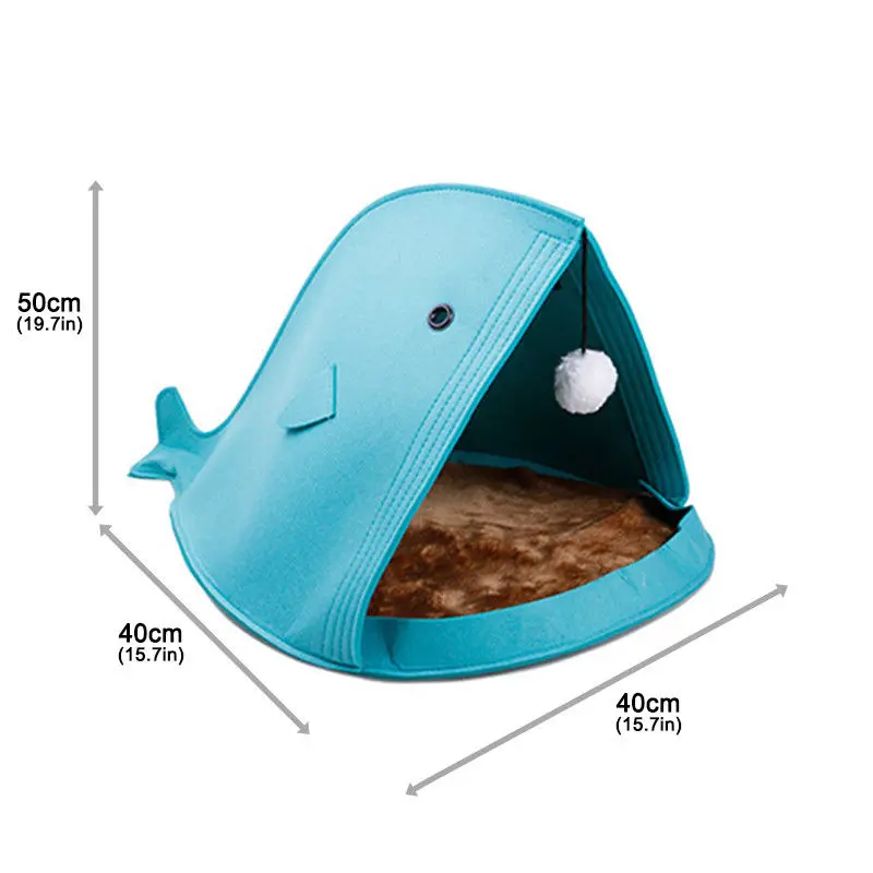 В помещении в форме акулы, в сложенном виде, для собак, щенков, кошек, милая кровать, плюшевый домик для домашних животных, питомник, для домашних животных, для кошек, теплый спальный мешок, мягкая кровать
