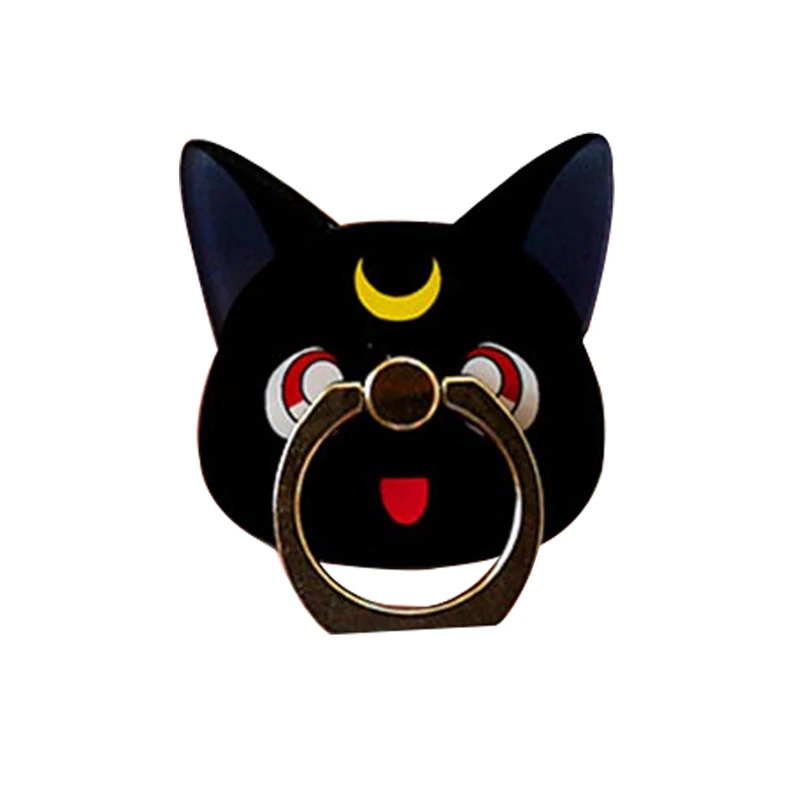  Anime Sailor Mond Kristall Figur 360 Grad Finger Ring Halter Für Iphone Für Ipad Luna Schwarz Katze
