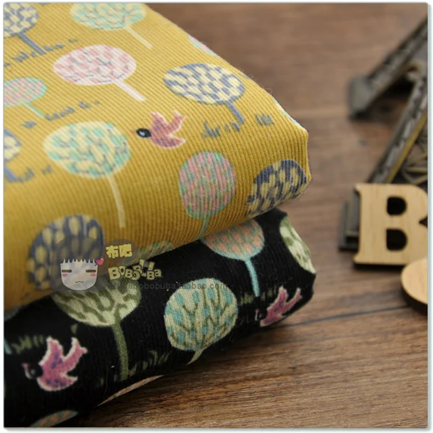The bird garden cotton cotton corduroy cloth cloth fabric cloth hand DIY foreign trade group G-03