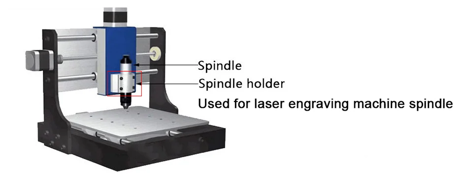 Гравировка машины Шпиндельный зажим 100 мм мотор шпинделя крепления алюминиевый Шпиндельный зажим мод
