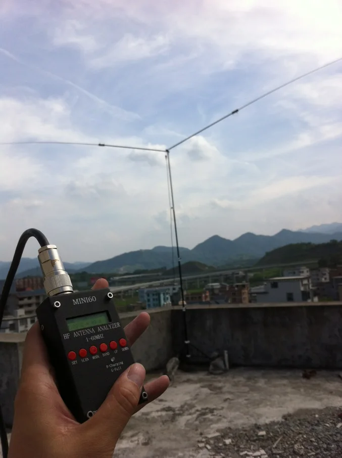 MINI60 1-60 МГц Bluetooth Android verison HF ANT КСВ Антенный Анализатор метр