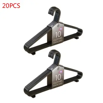 

20pcs Clothes Coat Hangers Plastic Adult Antiskid Multi-Functional Hooks For Closet Cloakroom Organizer