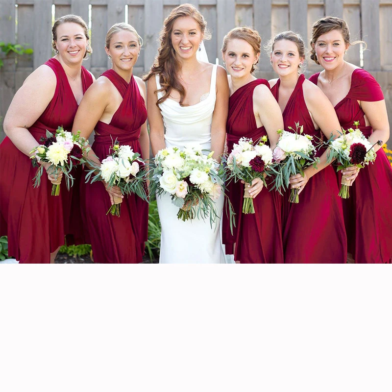 burgundy infinity dress styles