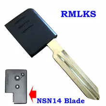 Lâmina chave inteligente para nissan teana substituição inteligente chave emegency inserir lâmina fob remoto com chip id46