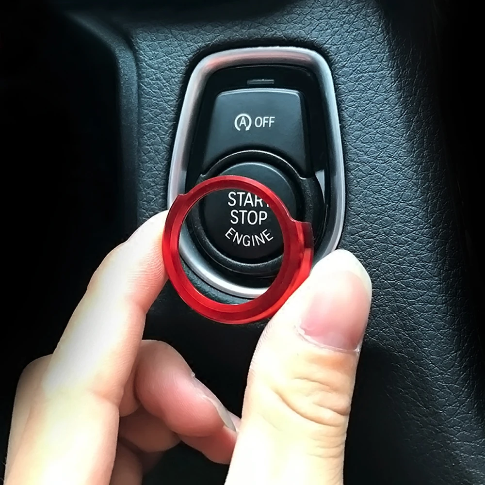 

Car Accessories Chrome Plated Engine Start Stop Button Switch Decorative Frame Cover Trim for BMW F30 F20 2013 2014 2015 2016