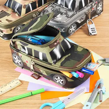 

Cool Off-Road Car Pencil Case with Lock School Students Stationery Organizer Zipper Bag pencil case for buy gilr Children r25