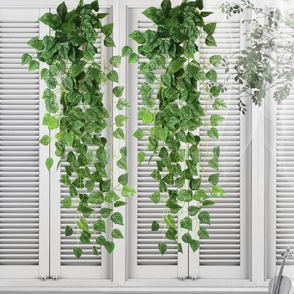 2 шт. Длинные Зеленые искусственные листья плюща 1 7 м|artificial ivy vines|ivy vinefake foliage |