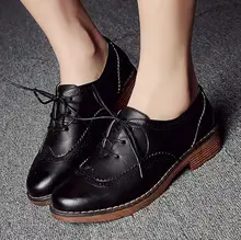 new gothic punk british style leather lace up baroque wing tip cuban heel oxfords derby shoes casual cut out comfort flats brown