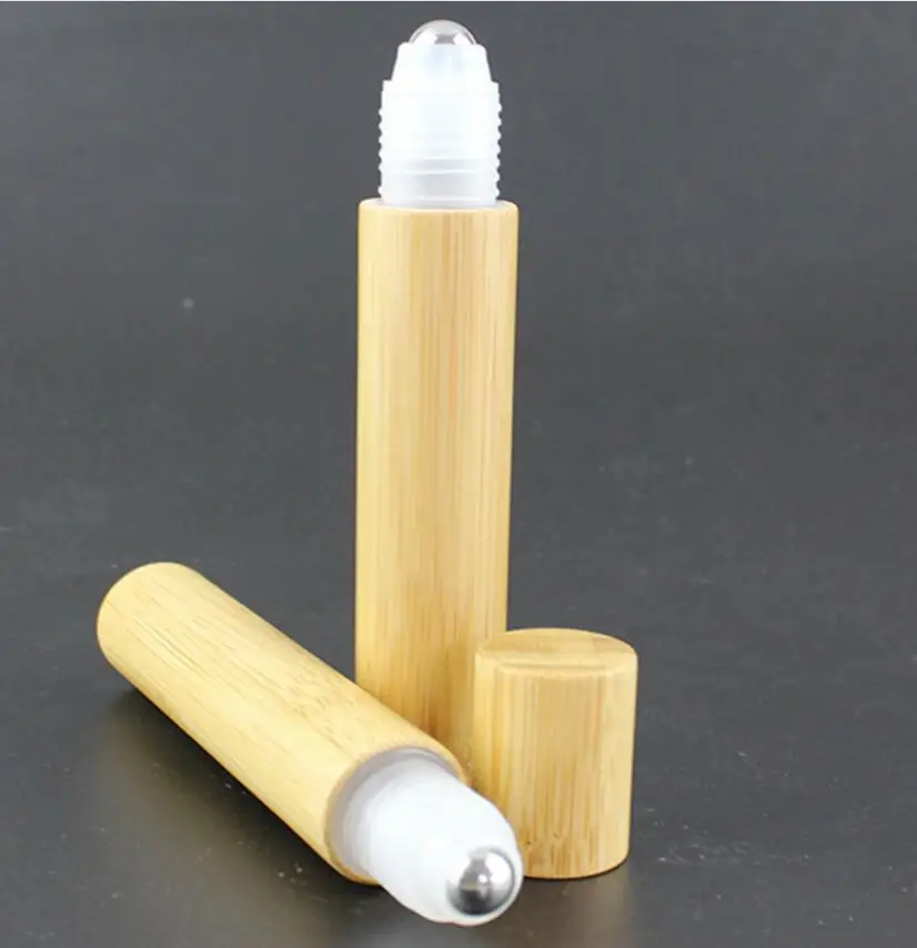 100 шт./лот 15 мл бамбука roll на крем для глаз бутылки, 15cc ролик флакон, SPA масло Bamboo бутылок Оптом