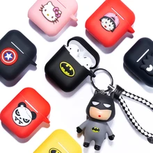 Cartoon Soft Silicone Bluetooth Earphone Case for Apple AirPods Ultra-thin Cute Protection Cover for AirPods Charging Box