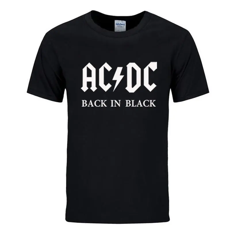 Рок группа AC DC Футболка Мужская Лето хлопок Модная брендовая ACDC Мужская футболка хип-хоп футболки для фанатов