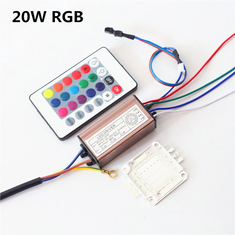 ASMTLED Real Full Watt 10W 20W 30W 50W 100W High Power COB LED lamp Chips Bulb + LED Driver For DIY Floodlight Spot light Lawn