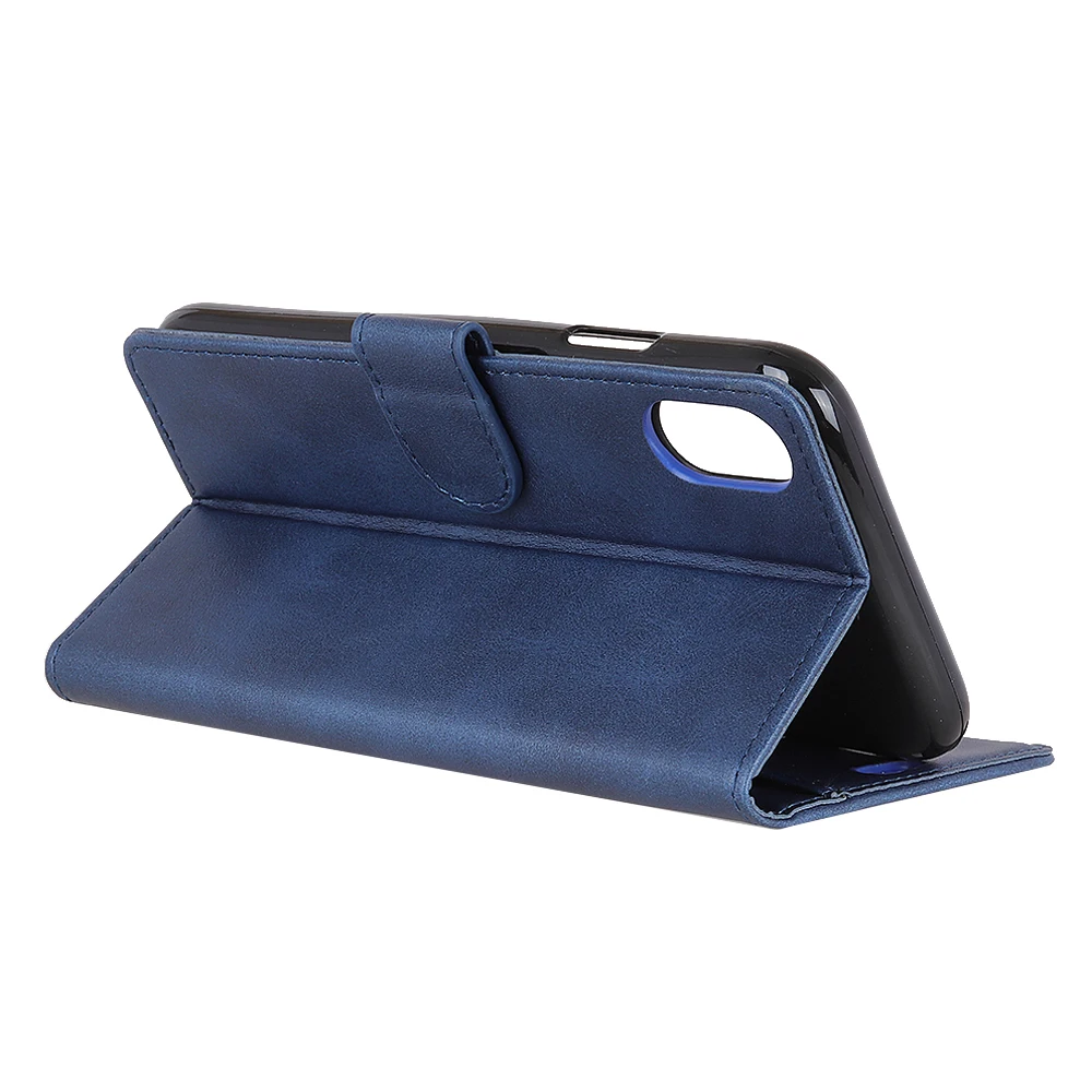 Leather Case for Huawei Y6/Y6 Pro 2019 Vintage Wallet Folding Flip Case with Kickstand Card Holder Protective Cover