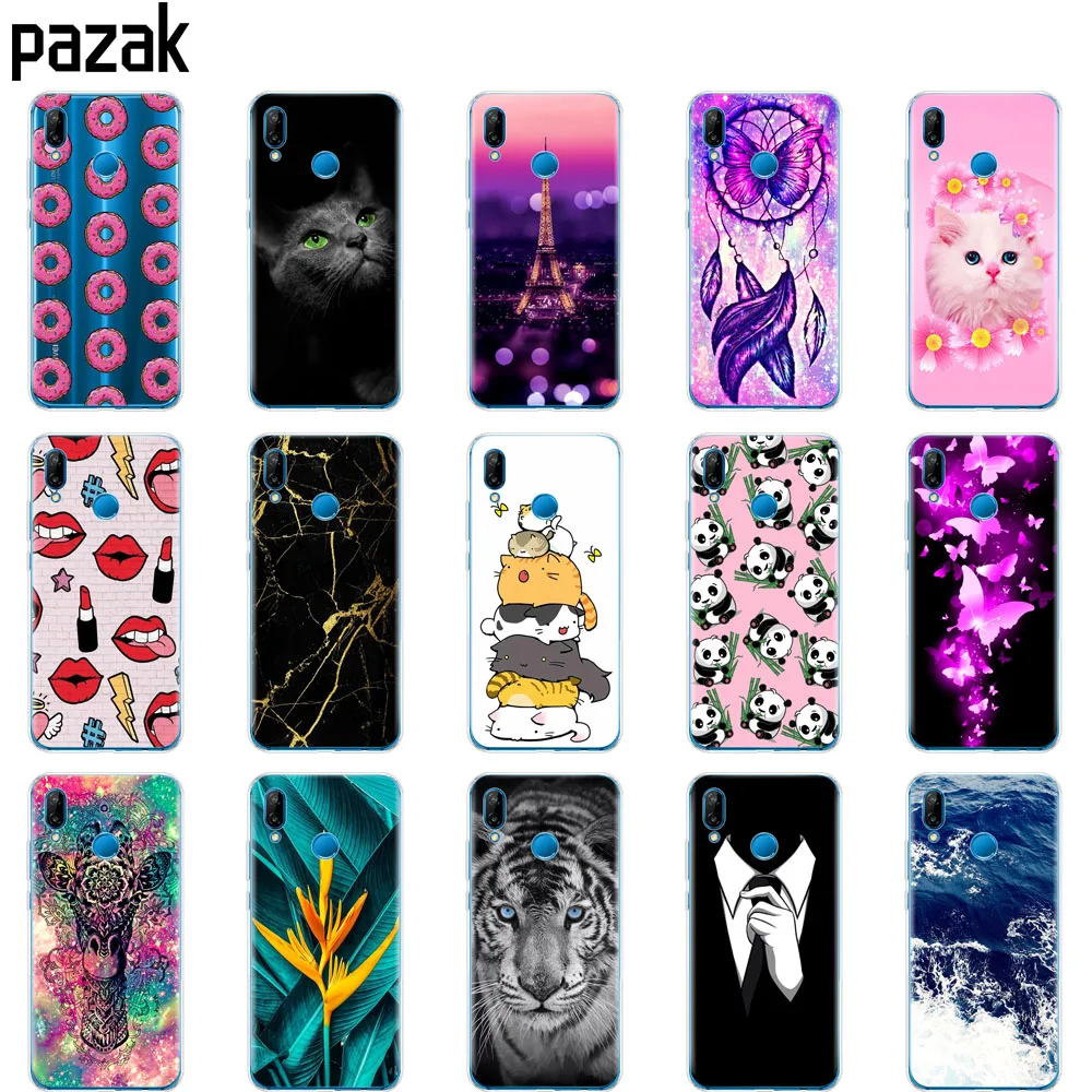 سيليكون حالة ل huawei nova 3 3i 3e حالة لينة TPU عودة الهاتف غطاء ل nova 3 nova 3i INE-LX2 INE-LX9 فوندا غطاء كوكه الوفير