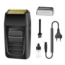 Kemei Аккумуляторная Беспроводная Бритва для мужчин электрическая возвратно-поступательная Бритва для волос с двойным лезвием перезаряжаемая Бритва для стрижки волос