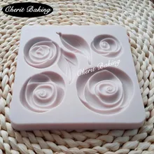 Новые различные листок розы Форма помадка торт Силиконовая форма декорирование тортов Сахар Форма для выпечки Форма для шоколада
