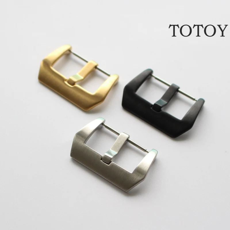

TOTOY Men Clasp, 20MM / 22MM / 24MM / 26MM Silver / Black Stainless Steel Clasp, DIV Spare Buckle