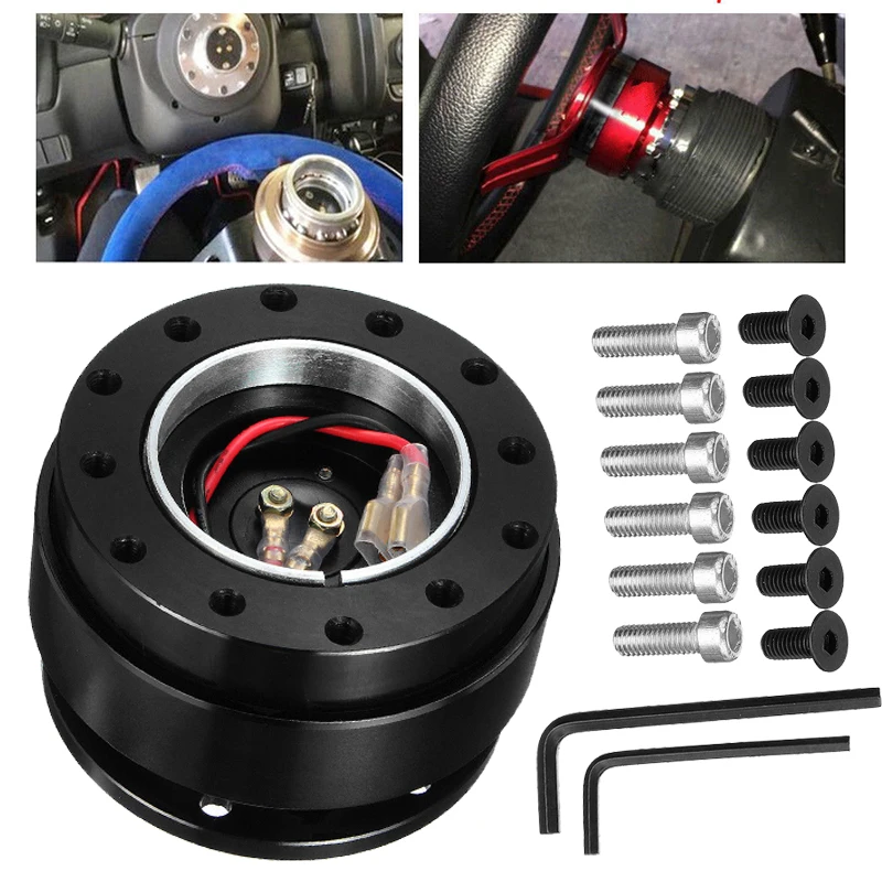 

Universal Car Steering Wheel Quick Release Hub Adapter Snap Off Boss Kits Parts