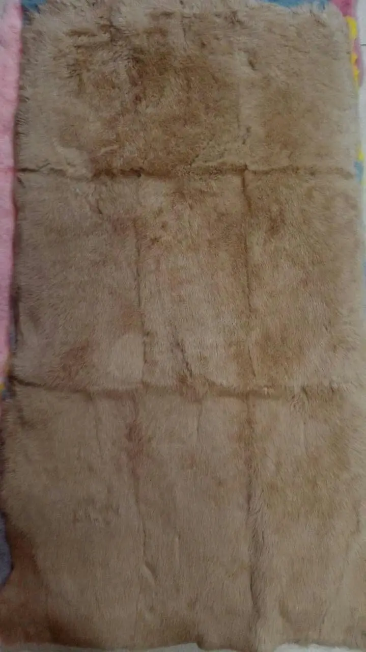

Genuine Dyed brown plate rabbit fur 50CM*110CM piece