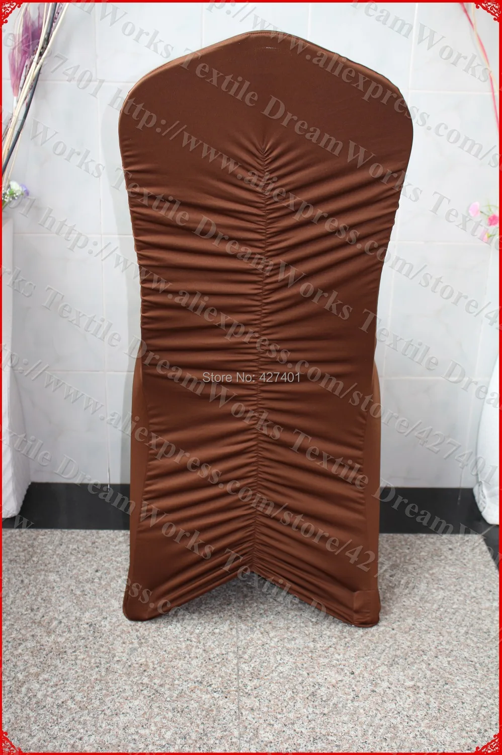 Chocolate Brown Back Ruffled Spandex Chair Cover/Tablecloth/Sash/Lycra
