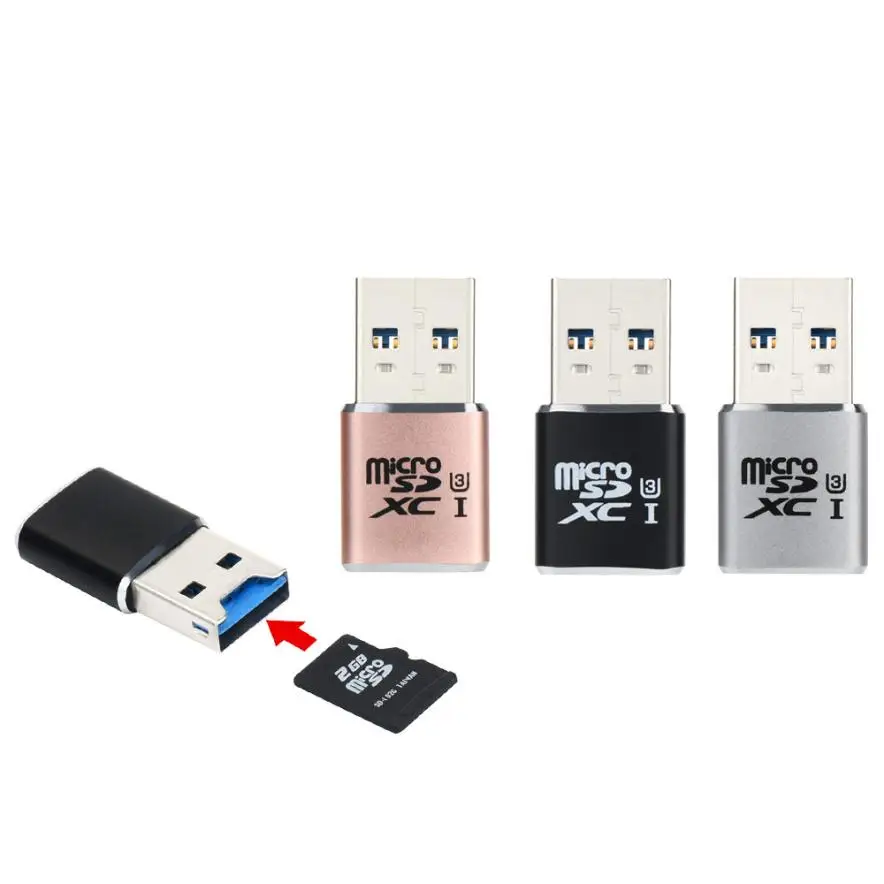 EC2 HIPERDEAL Мода USB 3,0 Mini Card Reader/MICRO SD/SDXC Алюминий TF Card Reader Mar27 Прямая поставка