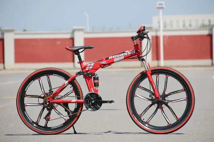 Excellent Folding BicycleDouble Damping Off-road Disc Brake Variable Speed Mountain Vehicle BlackHub for Mountain Bike 8