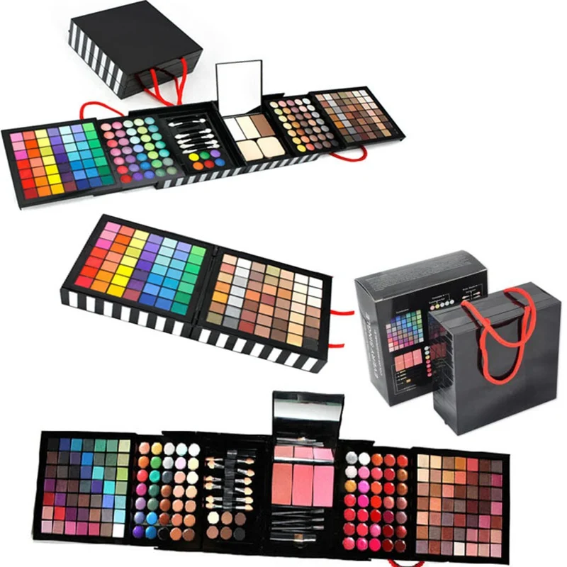

177 Color Eyeshadow Makeup Palette Set Shimmer Professional Lip Gloss Collection Makeup Kit Matte Eye Shadow Face Foundation
