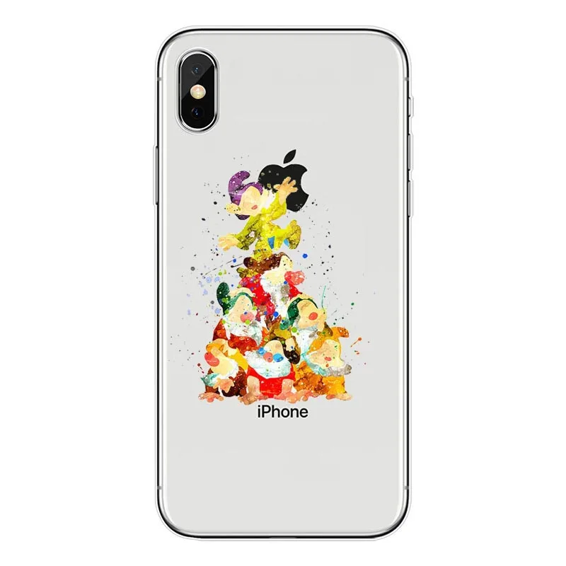 Белоснежка и семь гномов силиконовый чехол ТПУ для iPhone X 8 7 6 6S Plus 5S 5C SE XS
