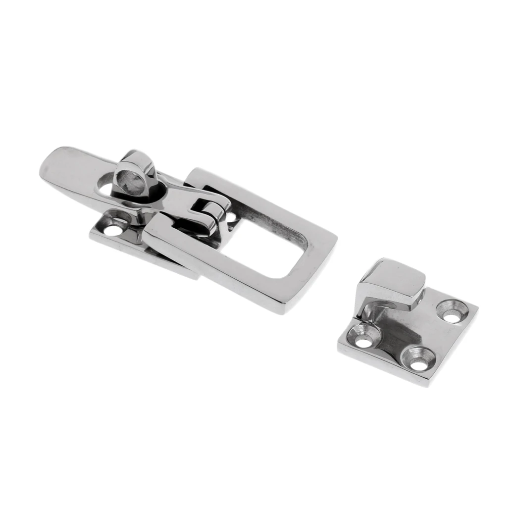 Marine Stainless Steel Marine Boat Locker Hatch Anti-Rattle Latch Fastener Clamp for Canoe Kayak Rowing Boats Dinghy Accessories