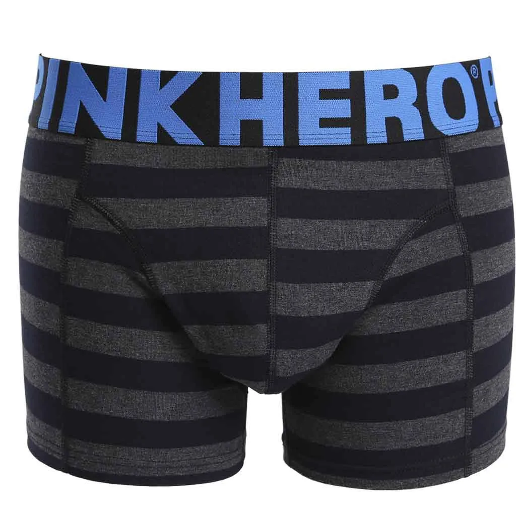 PINK HEROES Underpants Men Sexy Underwear Mens Stripe Underpants Knickers Sexy Briefs Shorts Cotton Underwear DEC21
