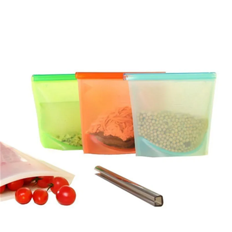 

Reusable Silicone Vacuum Seal Food Fresh Bag Fruit Meat Milk Storage Containers Refrigerator Bag Kitchen Storage Organizer Tools