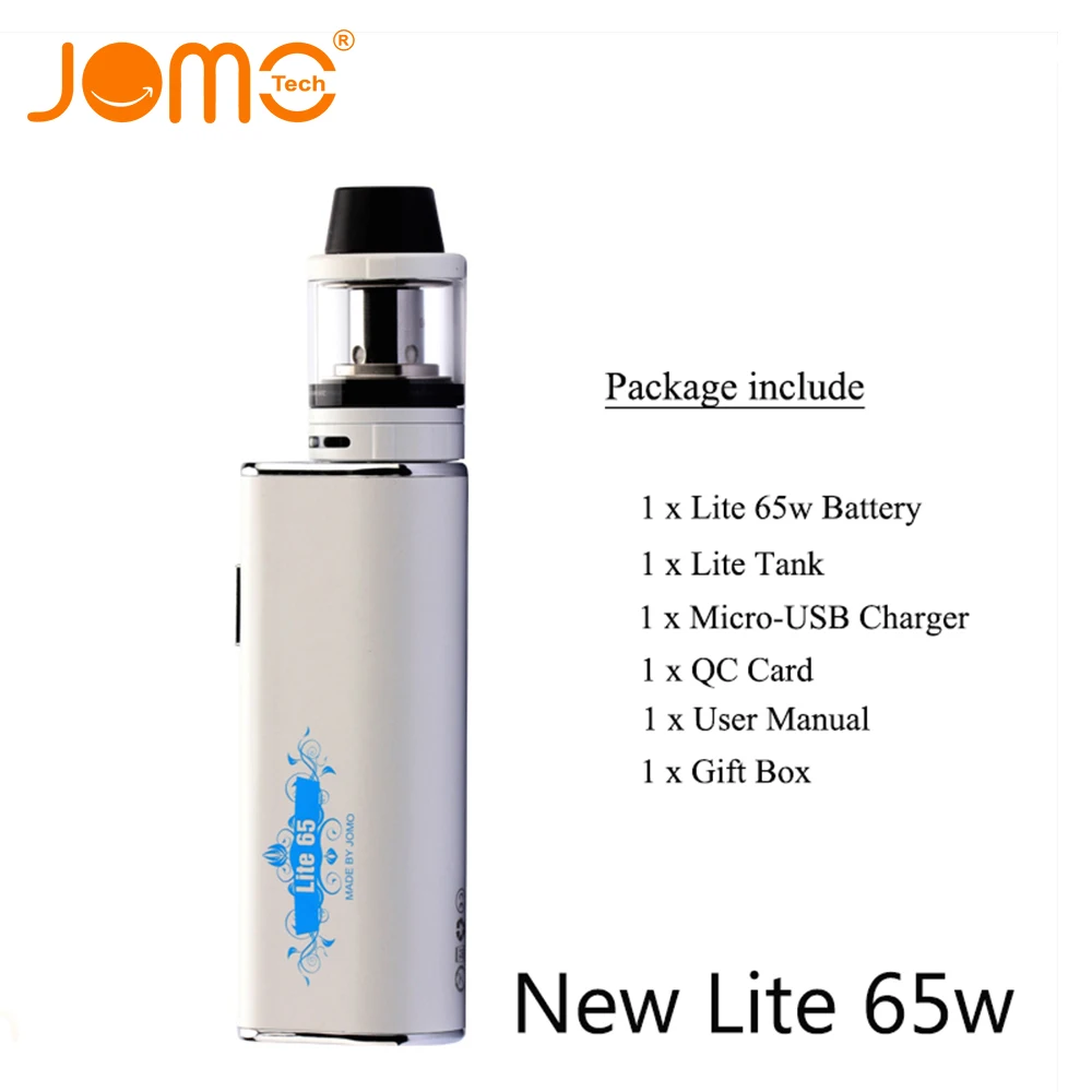 Оригинал jomotech 65 Вт поле mod электронная сигарета комплект жидкостью vape Сигарета 2200