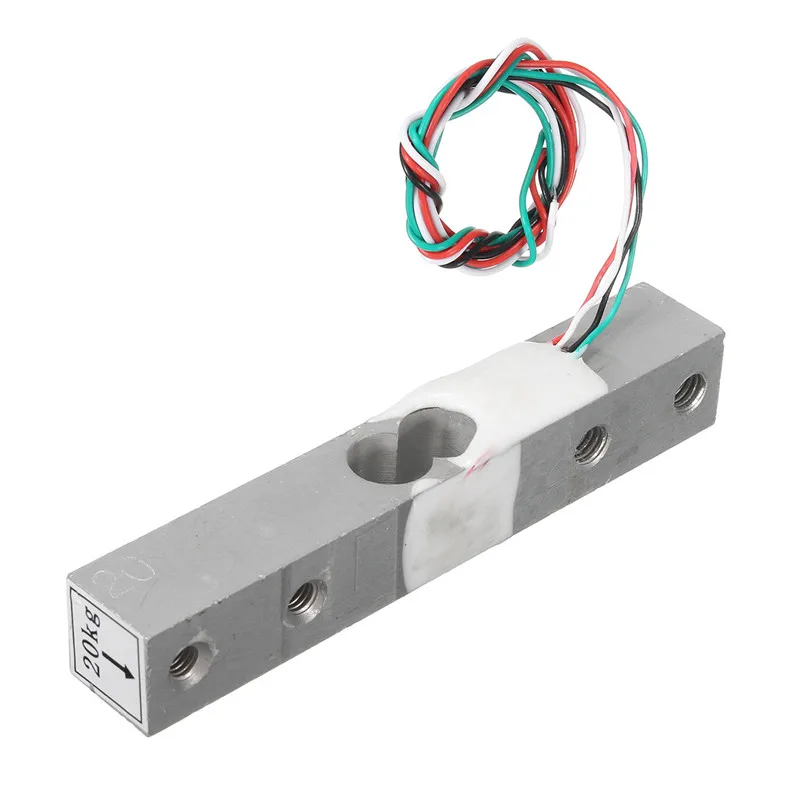 

1PC New 20kg Silver & White Aluminum Alloy Scale High Precision Weighing Sensor Load Cell+HX711 Module 80x13x13mm Sensors