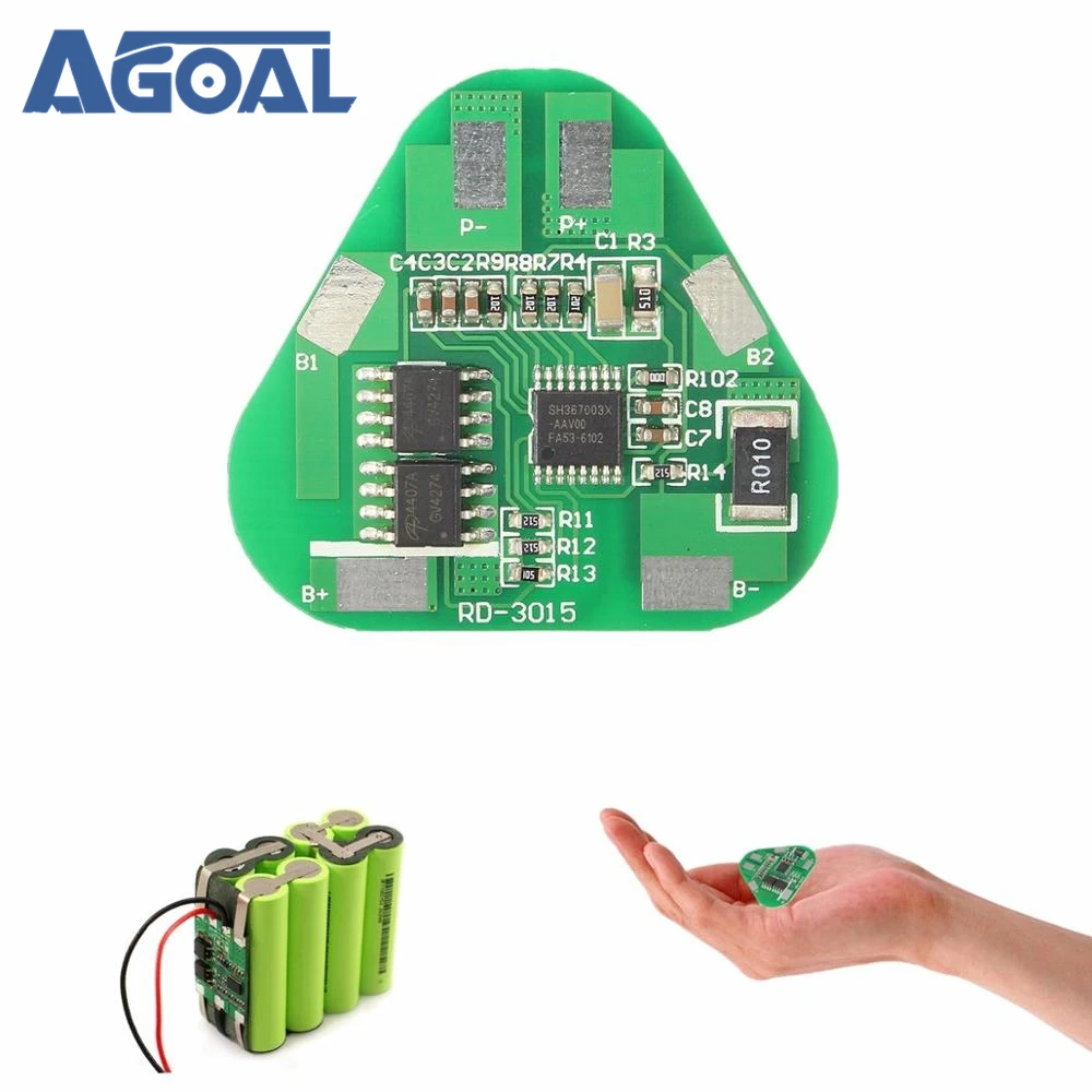 4A 3S литий-ионная батарея Защитная печатная плата три ячейки PCB