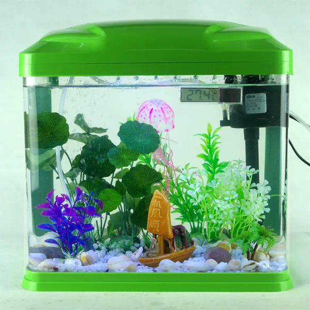 Mini ultra white glass fish tank aquarium ecology of large