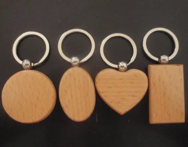 

500pcs Blank House Wooden Key Chain DIY Promotion Customized Key Tags Promotional Gifts - Free Shipping lin4053