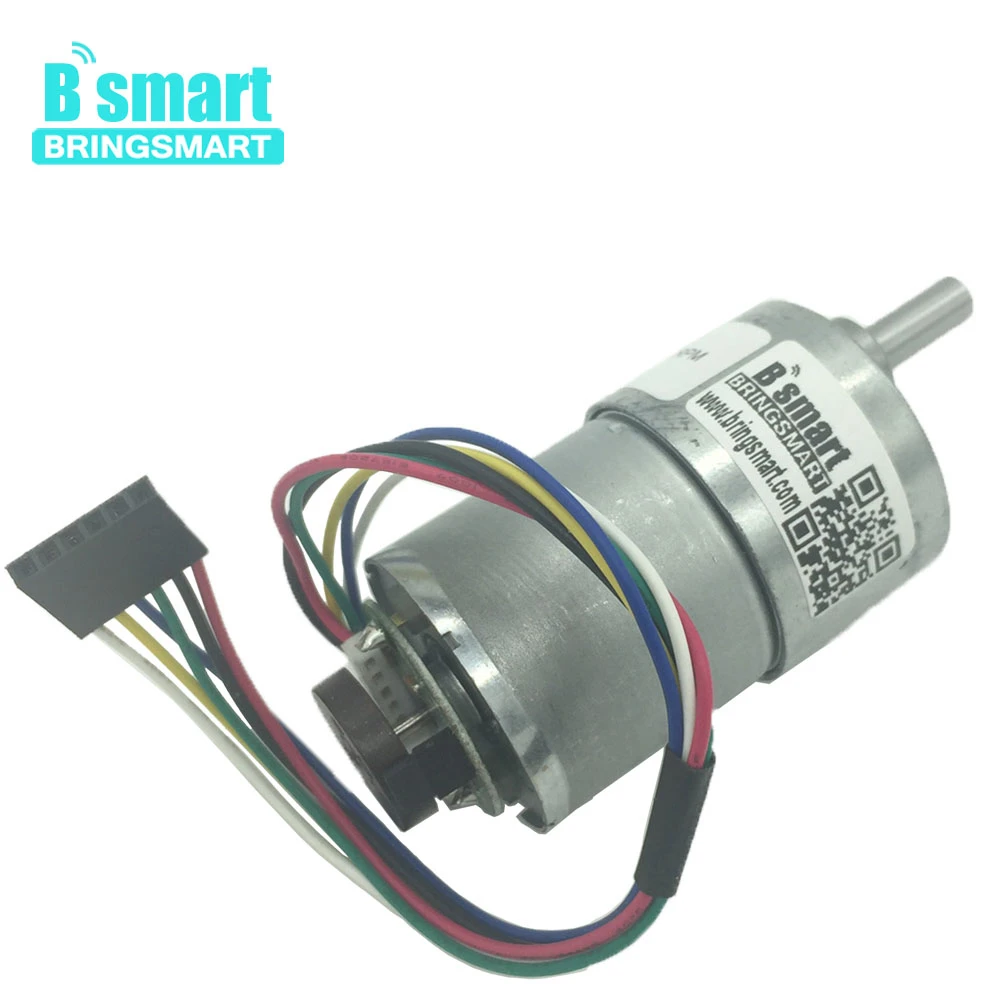 

Bringsmart JGB37-3530B DC Gear Mini Motor with Encoding disc 12V 24V High Torque Speed Measuring Motor for Toy DIY Encoder Motor