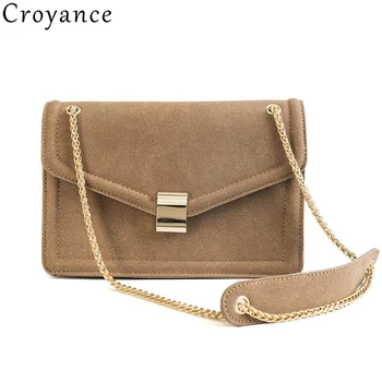 

Croyance Retro Fashion Female Square Bag 2019 New Matte PU leather Women's Designer Handbag Chain Shoulder Messenger bags