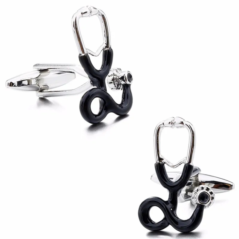 Запонки HAWSON черные запонки стетоскоп инструмент для бритья платья|cuff links|designer cuff
