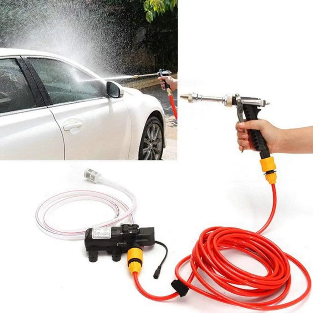 

12V Car Washer Sprayer Gun High Pressure Cleaning Pump Portable DIY Auto Washing Tools Electric Cleaning Auto Device Garden
