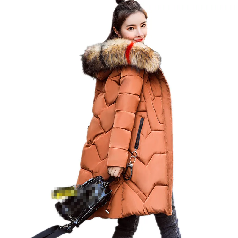 B3479 новинка осень зима женская модная длинная стильная куртка с хлопковой подкладкой тонкое теплое пальто дешевая