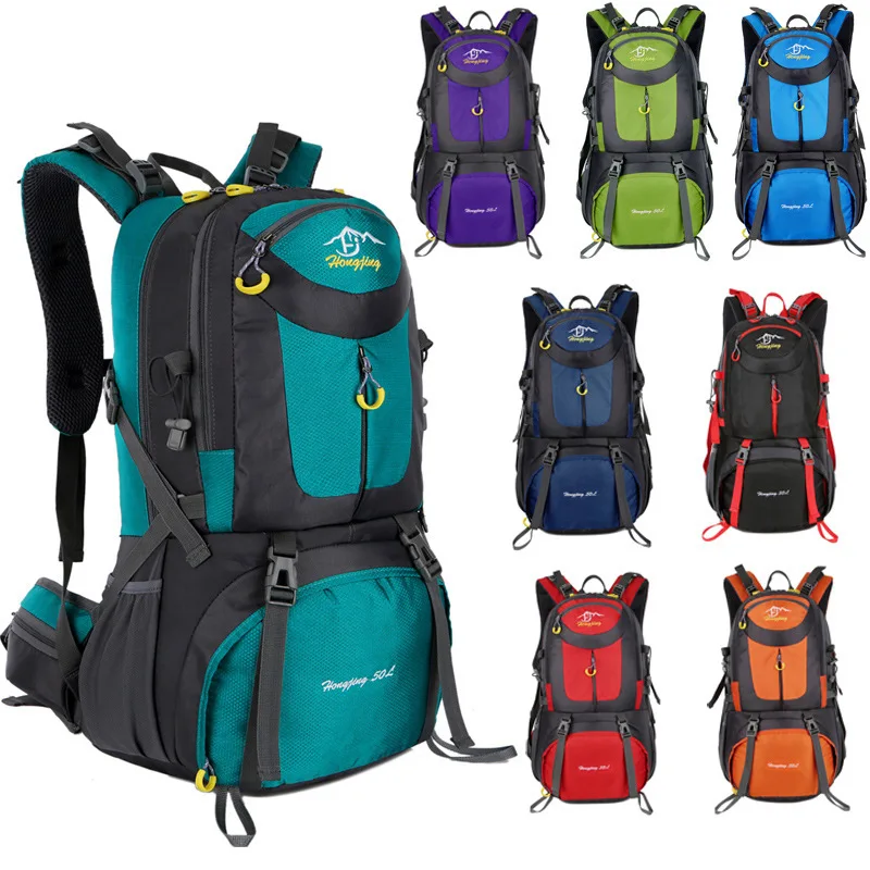 

Outdoor High Hiking Backpacks 50L Sports Mountaineering Climbing Backpacks Wholesale 2019 New Style Leisure Tourism Large Capaci
