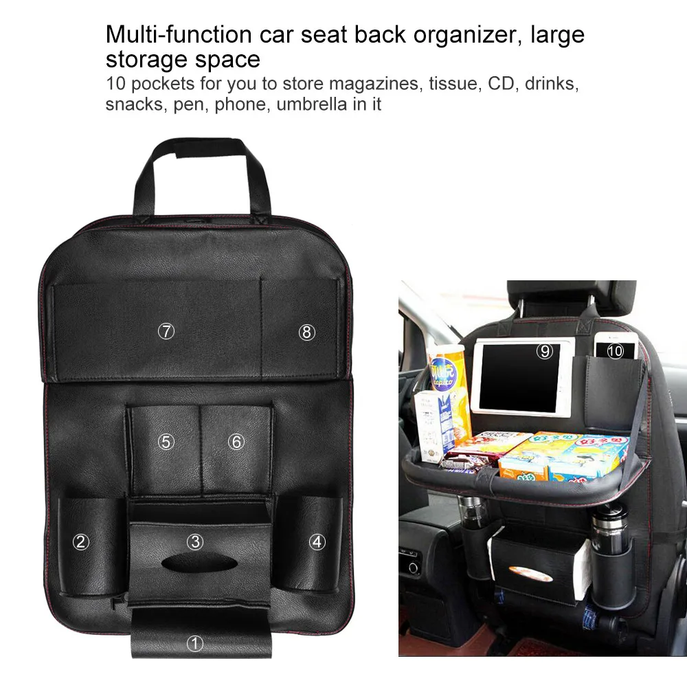 Onever Premium Car Backseat Organizer with Foldable Table