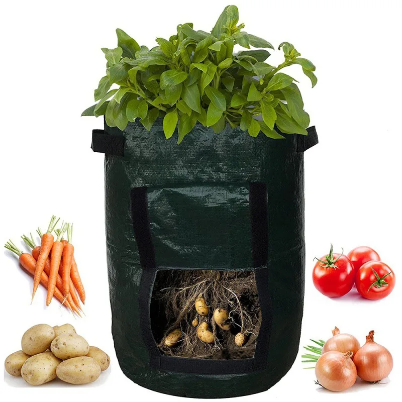 

Potato Planting Grow Bag Grow Planter PE Cloth Planting Container Bag Vegetable gardening jardineria Thicken Garden Pot