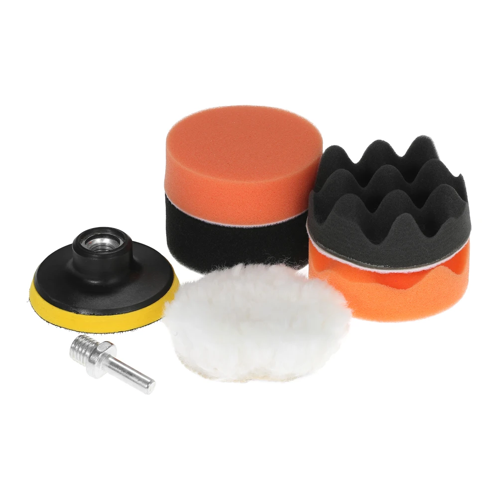 Universal 50Pcs 80mm 3/" Colorful Auto Buffing Polisher Polishing Sponge Pads Kit