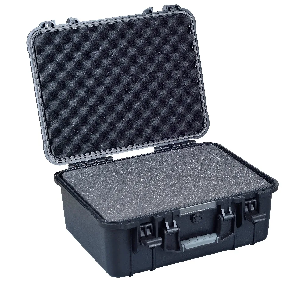 shockproof waterproof Plastic Material equipment flight case with cubes