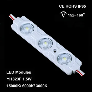 

1000pcs/lot Super Bright 1.5W 5730 LED Module Injection lens 3leds/piece 12V 160 Degree Waterproof Warm white/White